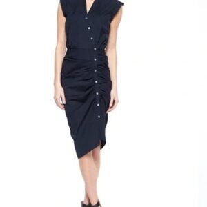 Veronica Beared Ruched Shirt Dress
